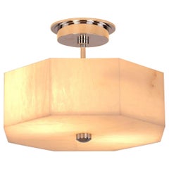 Wonderful Vaughan Oakley Alabaster Nickel 4 Semi Flush Ceiling Light Fixtures