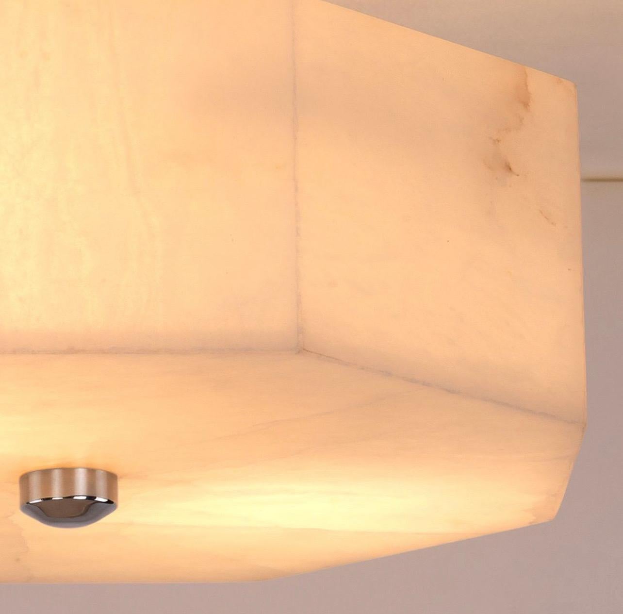 Modern Wonderful Vaughan Oakley Alabaster Nickel 4 Semi Flush Ceiling Light Fixtures