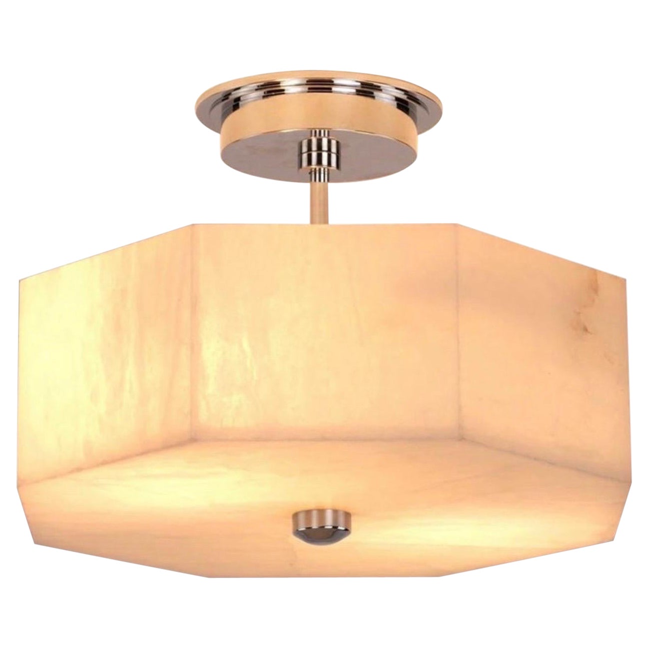 Wonderful Vaughan Oakley Alabaster Nickel 7 Semi Flush Ceiling Light Fixtures