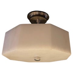 Wonderful Vaughan Oakley Alabaster Nickel Semi Flush Ceiling Light Demo Fixture