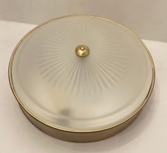 Wonderful Vaughan Regency Brass Star Frosted Glass Flush Mount Ceiling Fixture