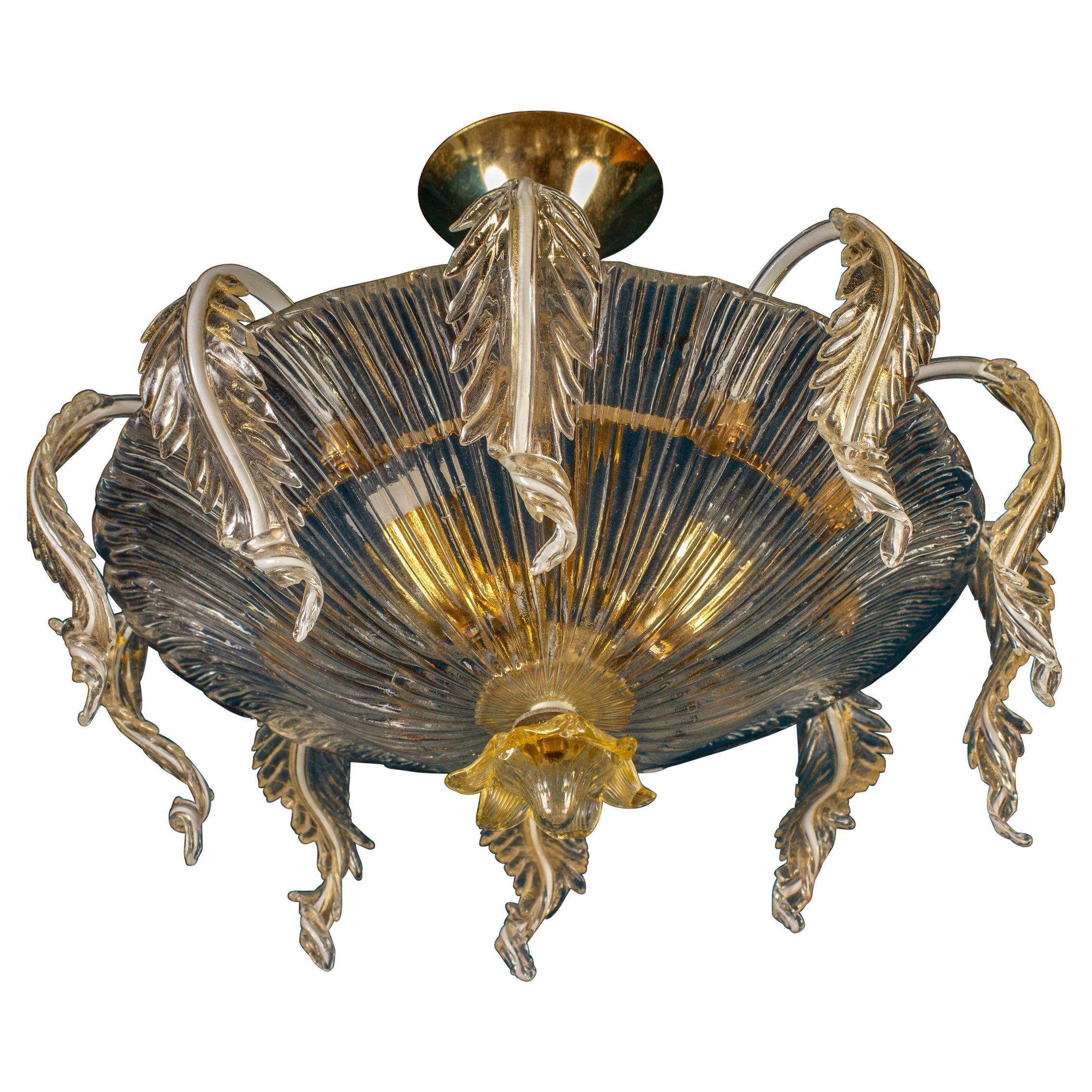 Wunderschöner venezianischer Murano-Glas-Kronleuchter oder Deckenleuchte, 1970' im Angebot