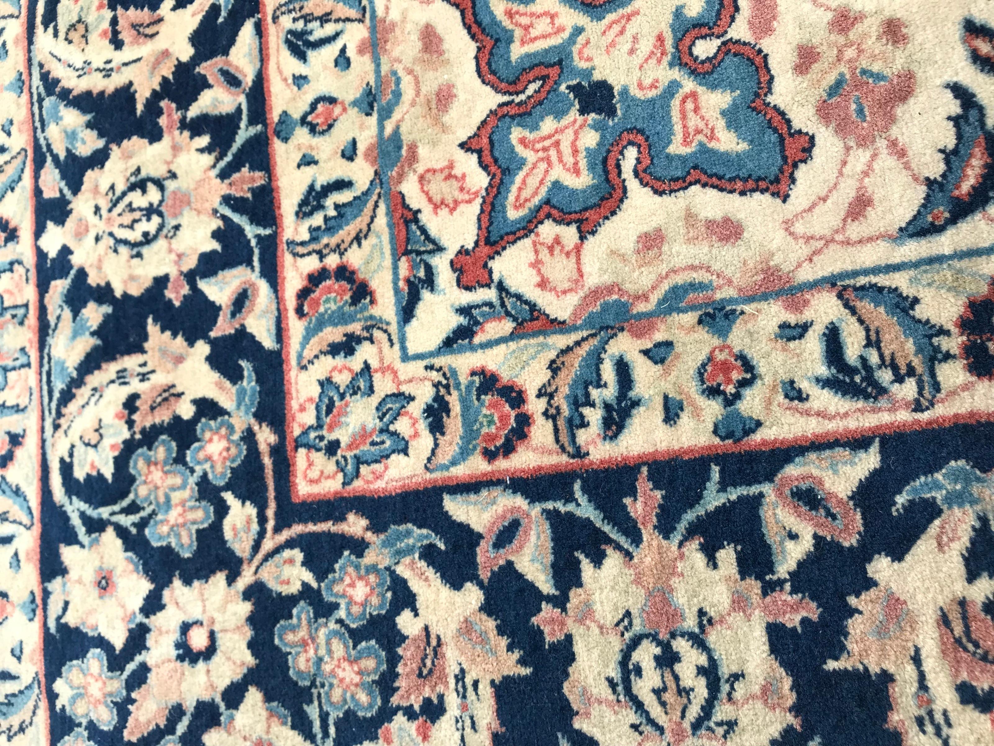 Bobyrug’s Wonderful Very Fine Hand Knotted Isfahan Rug For Sale 4