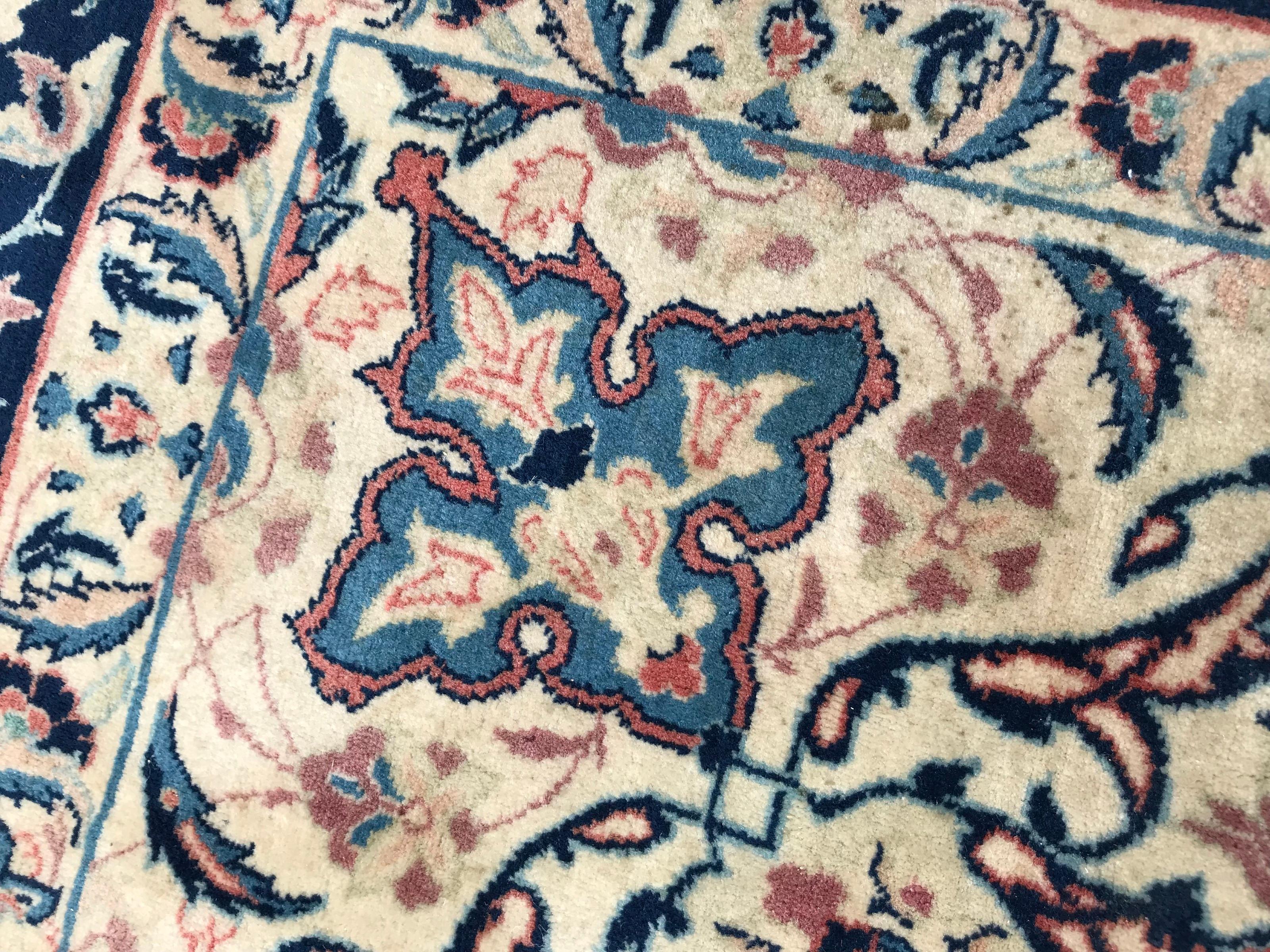 Bobyrug’s Wonderful Very Fine Hand Knotted Isfahan Rug For Sale 6