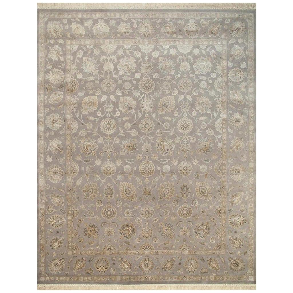 Maravillosa alfombra de diseño persa indio, muy fina y lujosa
