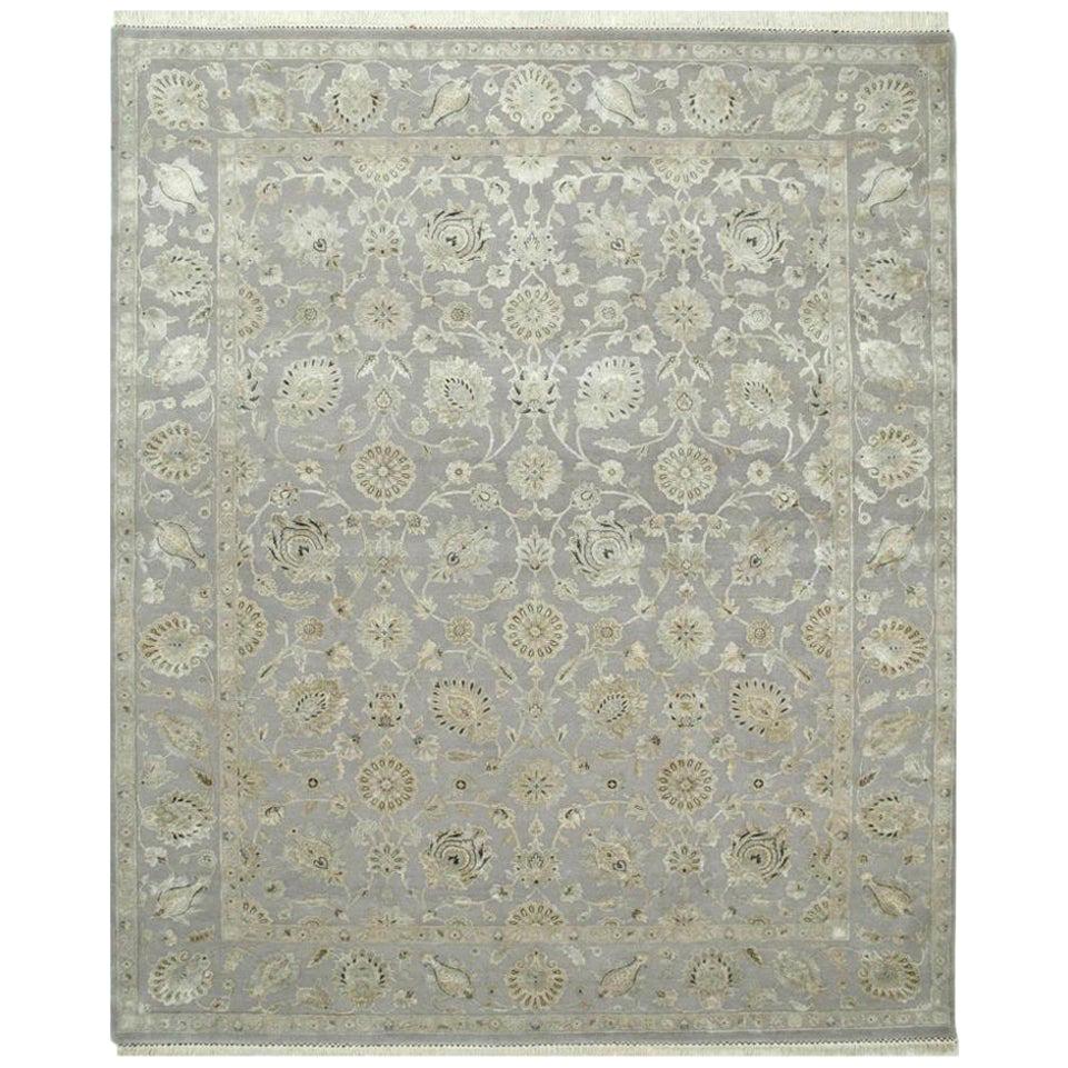 Maravillosa alfombra de diseño persa indio, muy fina y lujosa