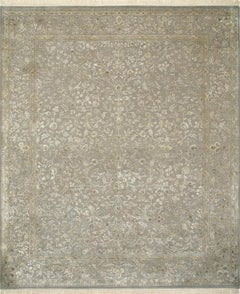 Wonderful Very Fine Luxurious New Silk and Wool Indian Persian Design Rug