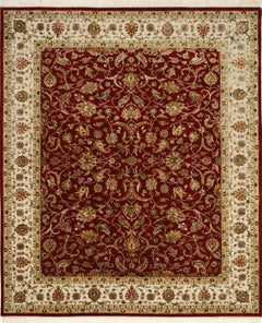 Wonderful Very Fine Luxurious New Silk and Wool Indian Persian Design Rug
