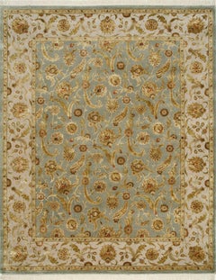 Wonderful Very Fine Luxurious New Silk and Wool Indian Persian Design Rug