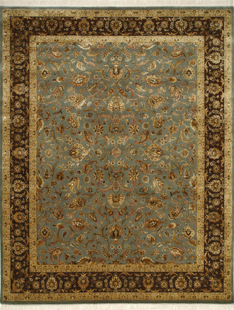 Hand-Knotted Wonderful Very Fine Luxurious New Silk and Wool Indian Persian Design Rug For Sale