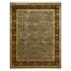 Merveilleux tapis luxueux en soie et laine de style persan indien