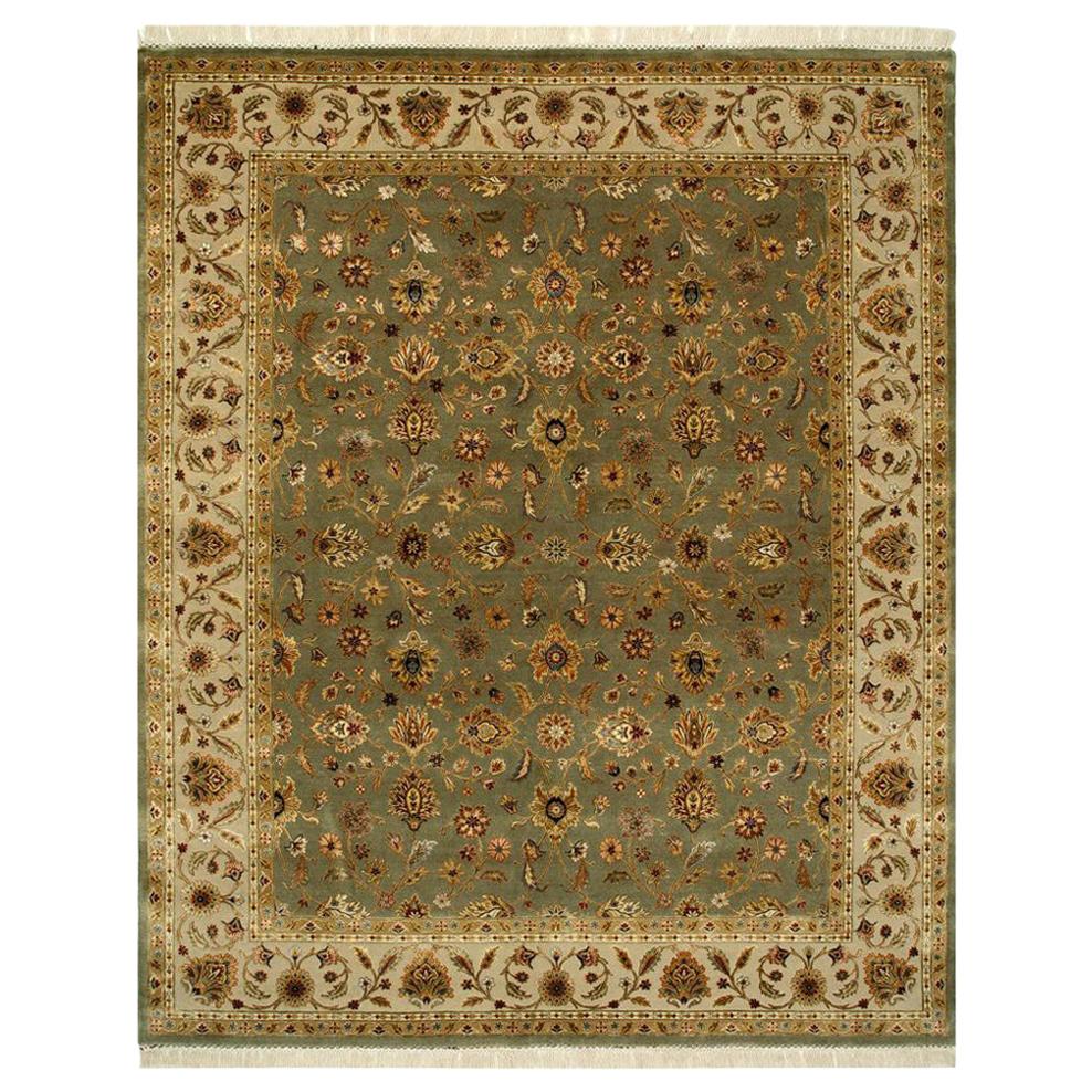 Wonderful Very Fine Luxurious New Silk and Wool Indian Persian Design Rug For Sale