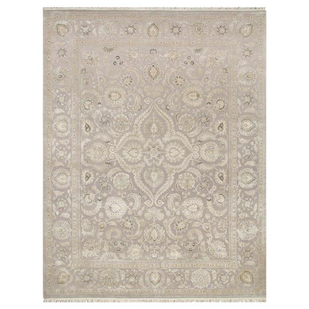 Wonderful Very Fine Luxurious New Silk and Wool Indian Persian Design Rug