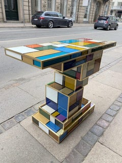 Merveilleuse console colorée et vibrante de Murano des années 1970