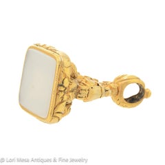 Wonderful Victorian Antique Hardstone Gold Filled Watch Fob