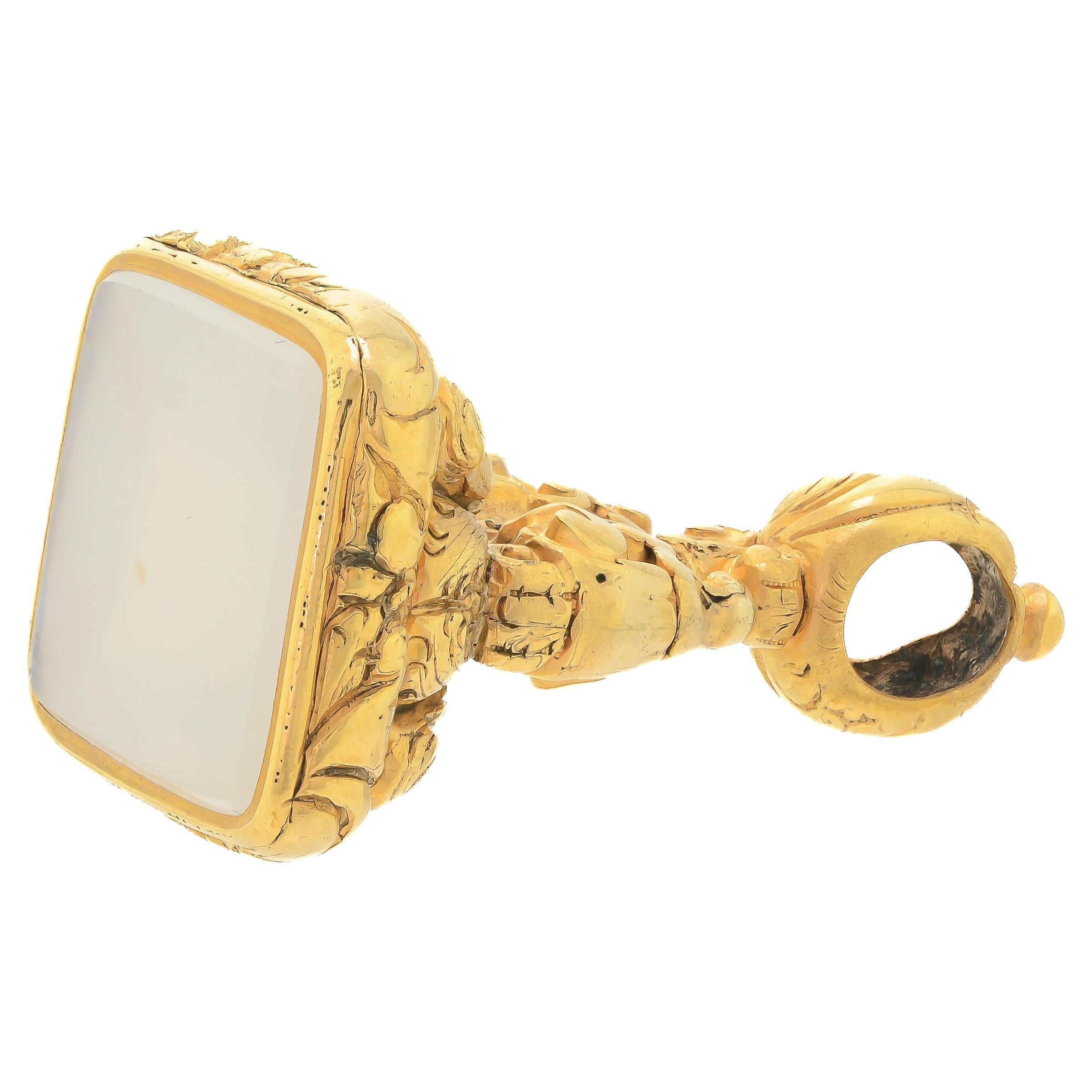 Wonderful Victorian Antique Hardstone Gold Filled Watch Fob