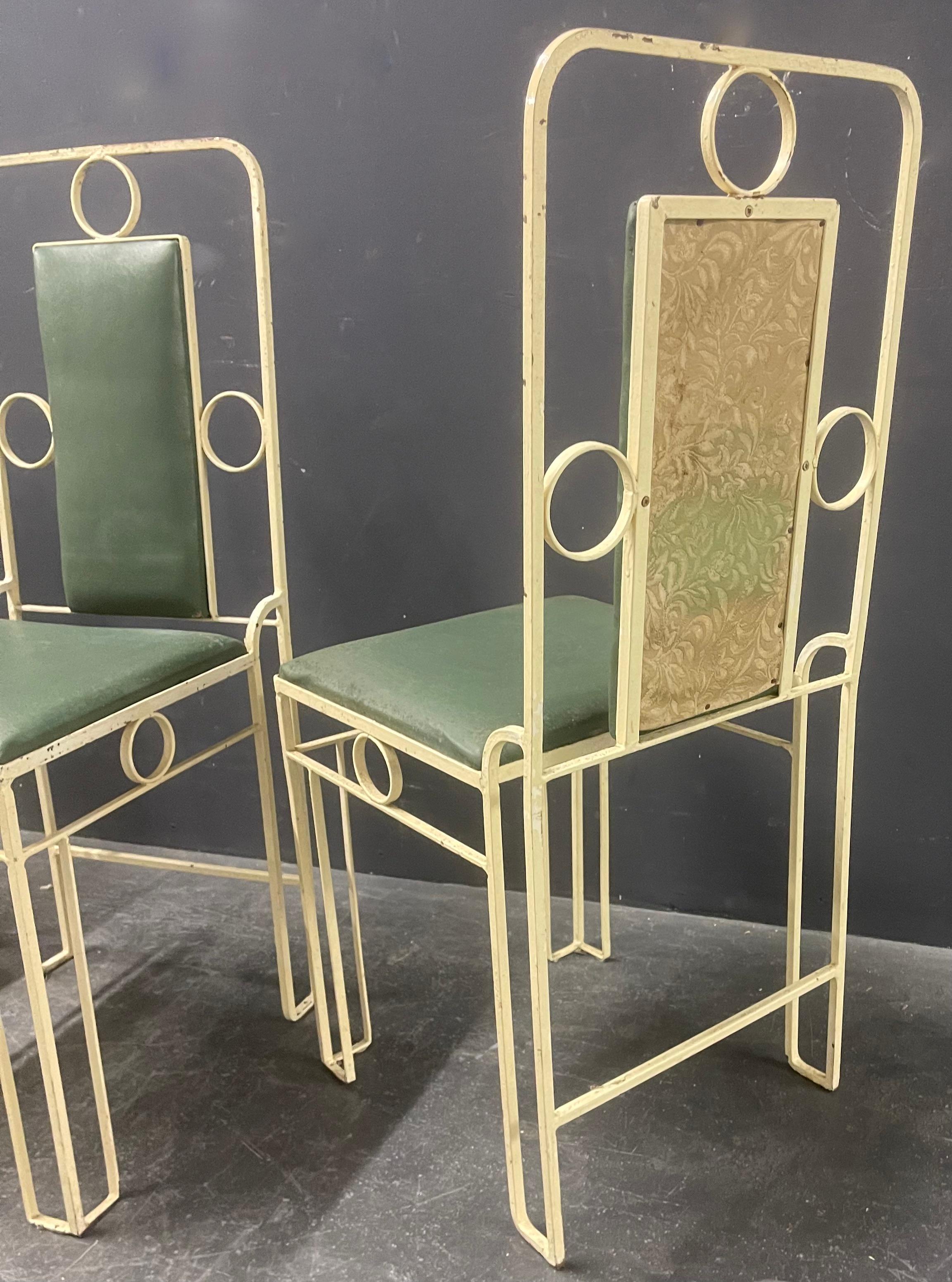 Peint Magnifiques chaises de patio de sécession viennoise en vente