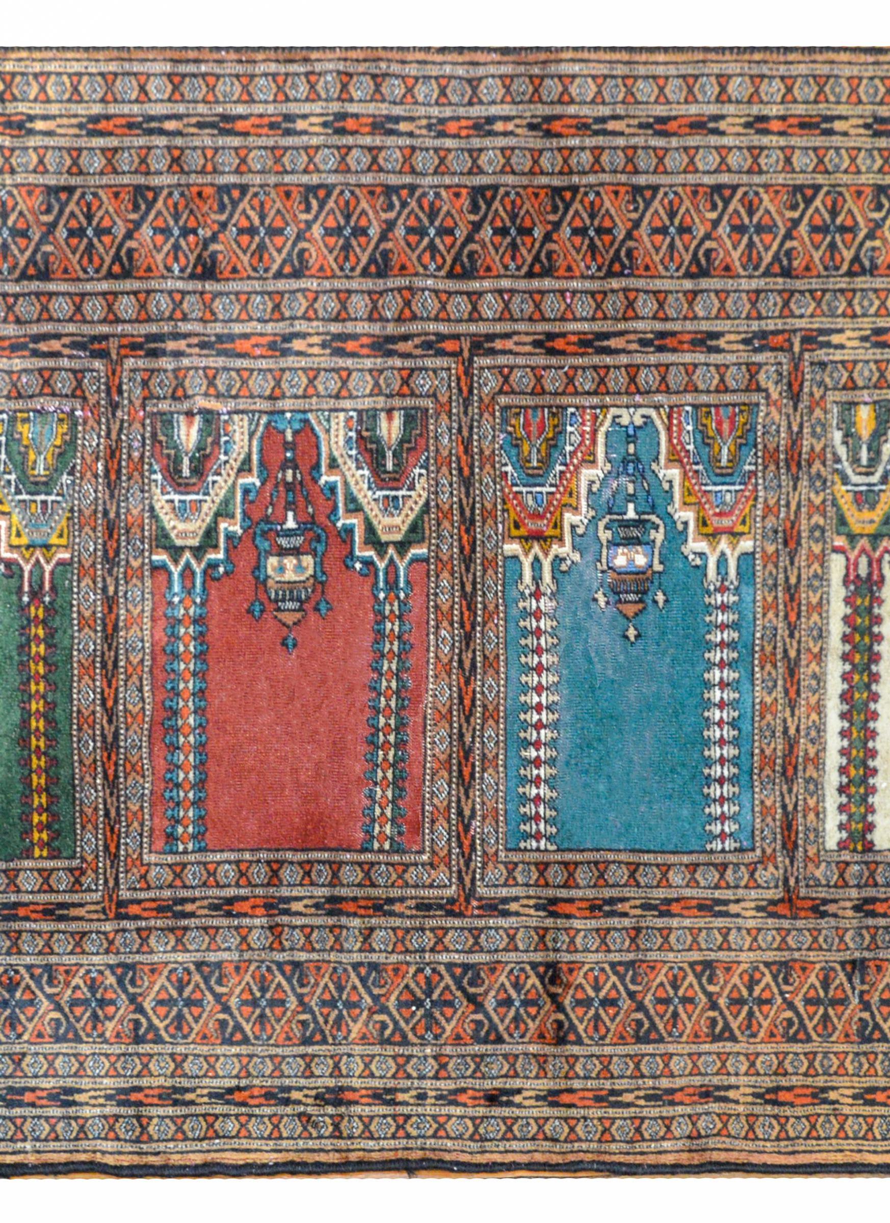 Pakistani Wonderful Vintage Bokhara Prayer Rug