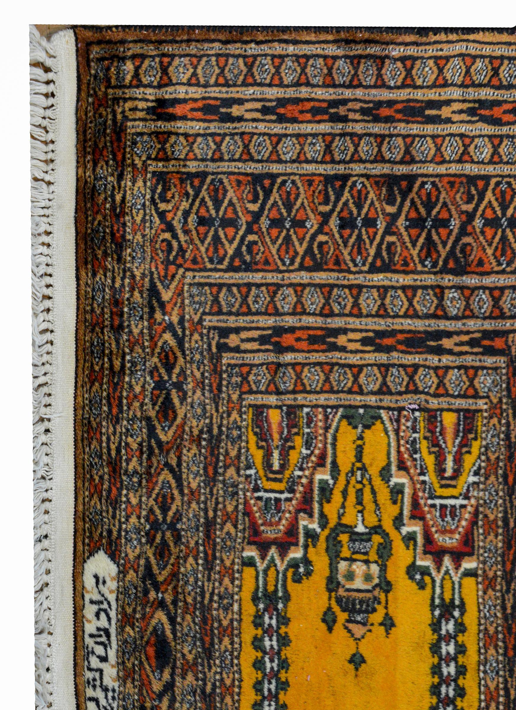 20th Century Wonderful Vintage Bokhara Prayer Rug