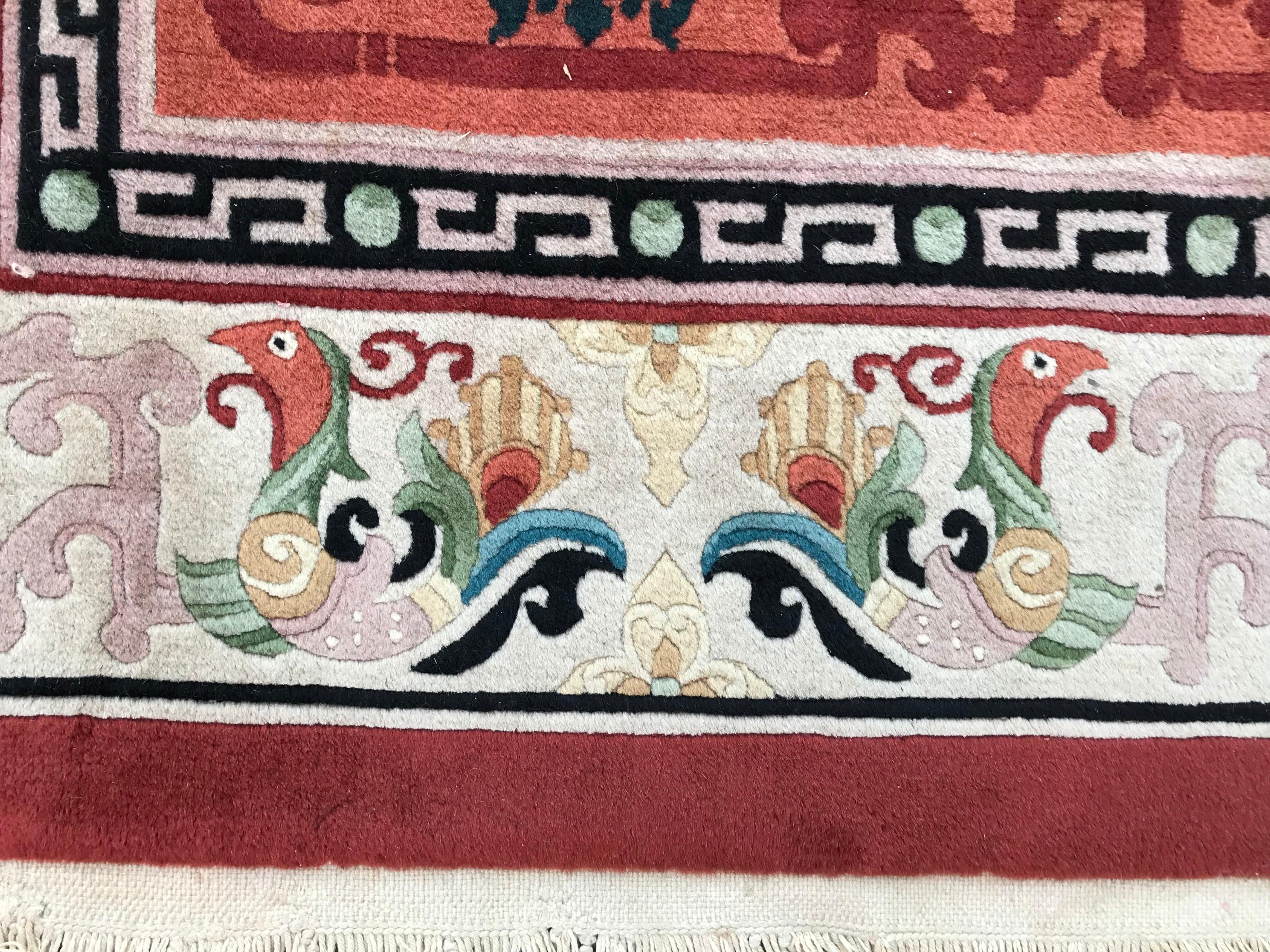 Magnifique tapis chinois vintage de Pékin en vente 1