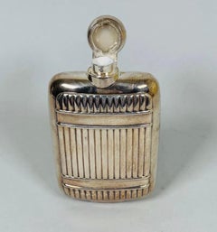 Wunderschöne Vintage-Christofle-Art-Déco-Silberplattierte Flachmannflasche