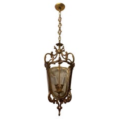 Wonderful Vintage Dore Bronze Louis XVI Large Lantern Pendent Light Fixture