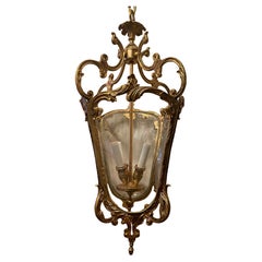 Wonderful Vintage Dore Bronze Louis XVI Large Lantern Pendent Light Fixture