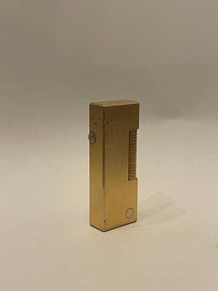 Wonderful Vintage DUNHILL Rollagas Lighter Diamond-Cut Gold Plated