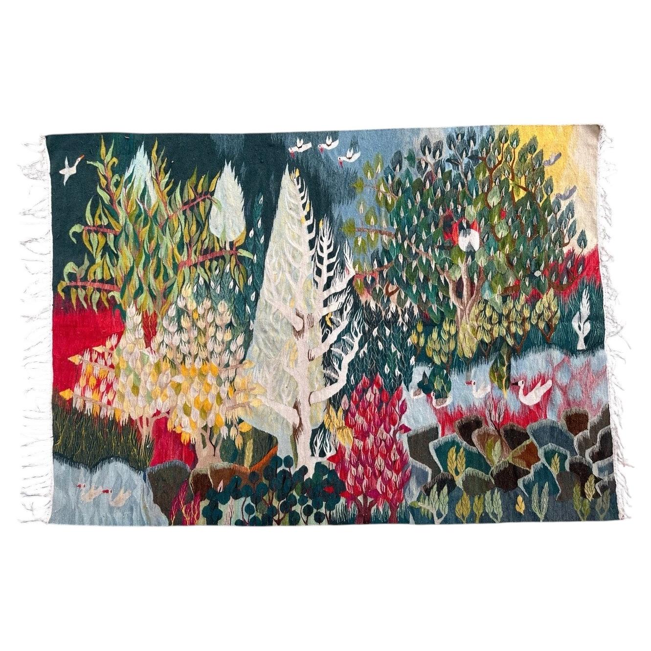 Wunderbarer ägyptischer Vintage-Wandteppich im Angebot