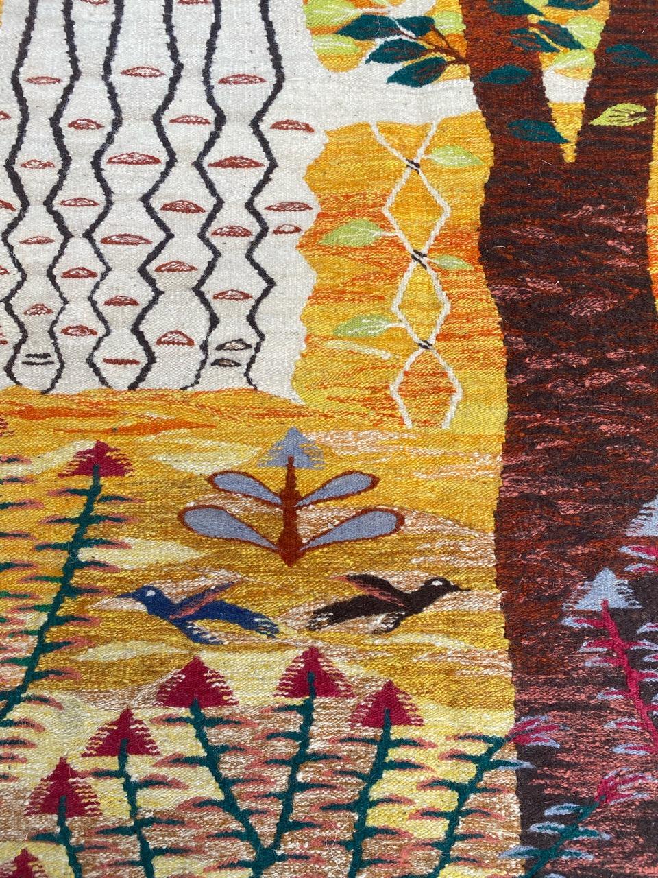 Bobyrug's Wonderful Vintage Egyptian probably Wissa Wassef Woven Tapestry (Tapisserie tissée égyptienne probablement Wissa Wassef) en vente 2