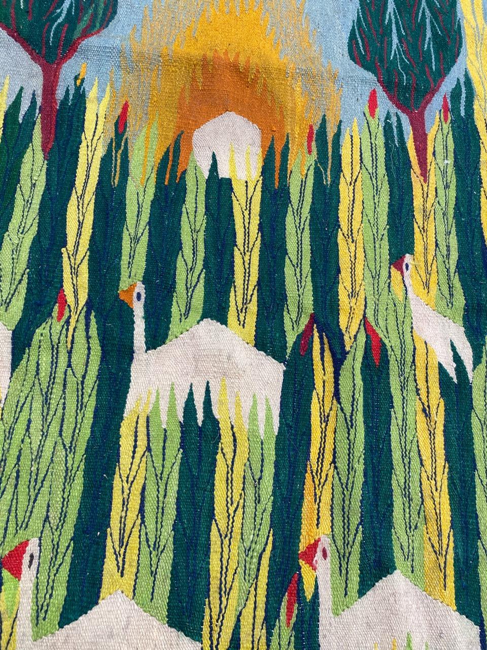 Bobyrug’s Wonderful Vintage Egyptian Vintage Tapestry For Sale 6