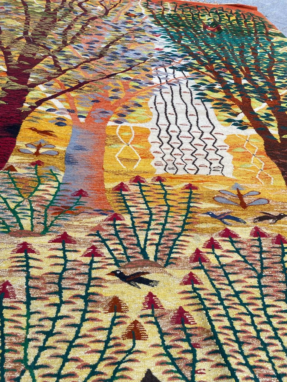 Bobyrug's Wonderful Vintage Egyptian probably Wissa Wassef Woven Tapestry (Tapisserie tissée égyptienne probablement Wissa Wassef) en vente 8