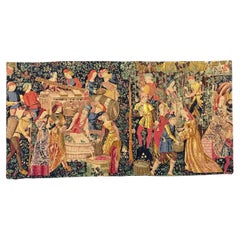 Wonderful Vintage French Hand Printed Tapestry “Vendanges”