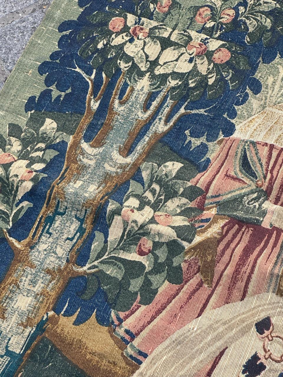 Wonderful Vintage Französisch Bildschirm von Hand gedruckt Tapestry 