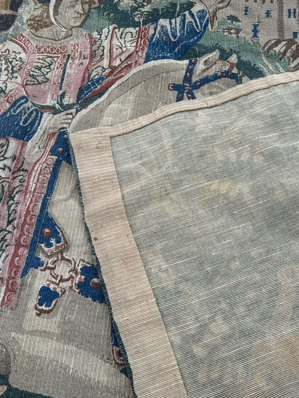 Wonderful Vintage Französisch Bildschirm von Hand gedruckt Tapestry 
