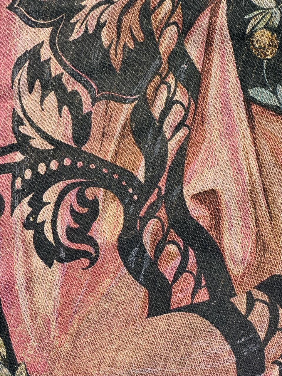 Wunderschöne Vintage Französisch Bildschirm von Hand gedruckt Tapisserie im Angebot 3
