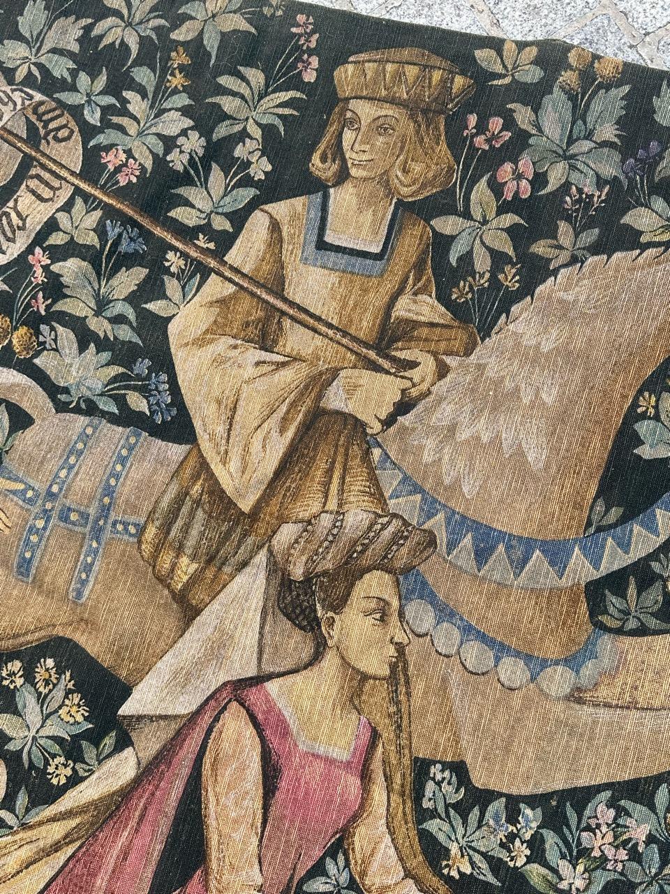 Wunderschöne Vintage Französisch Bildschirm von Hand gedruckt Tapisserie im Angebot 8