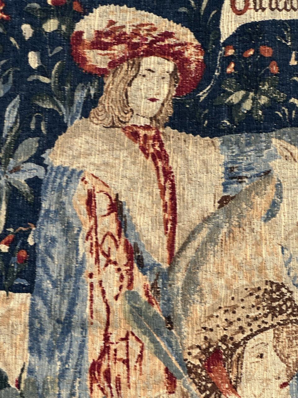 Wunderschöne Vintage Französisch Bildschirm von Hand gedruckt Tapisserie im Angebot 8