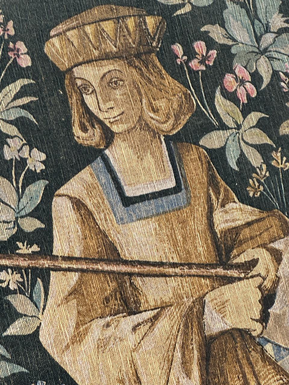 Wunderschöne Vintage Französisch Bildschirm von Hand gedruckt Tapisserie im Angebot 11
