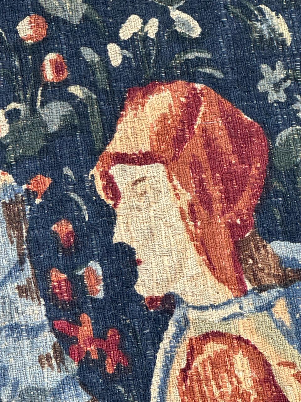 Wunderschöne Vintage Französisch Bildschirm von Hand gedruckt Tapisserie im Angebot 11