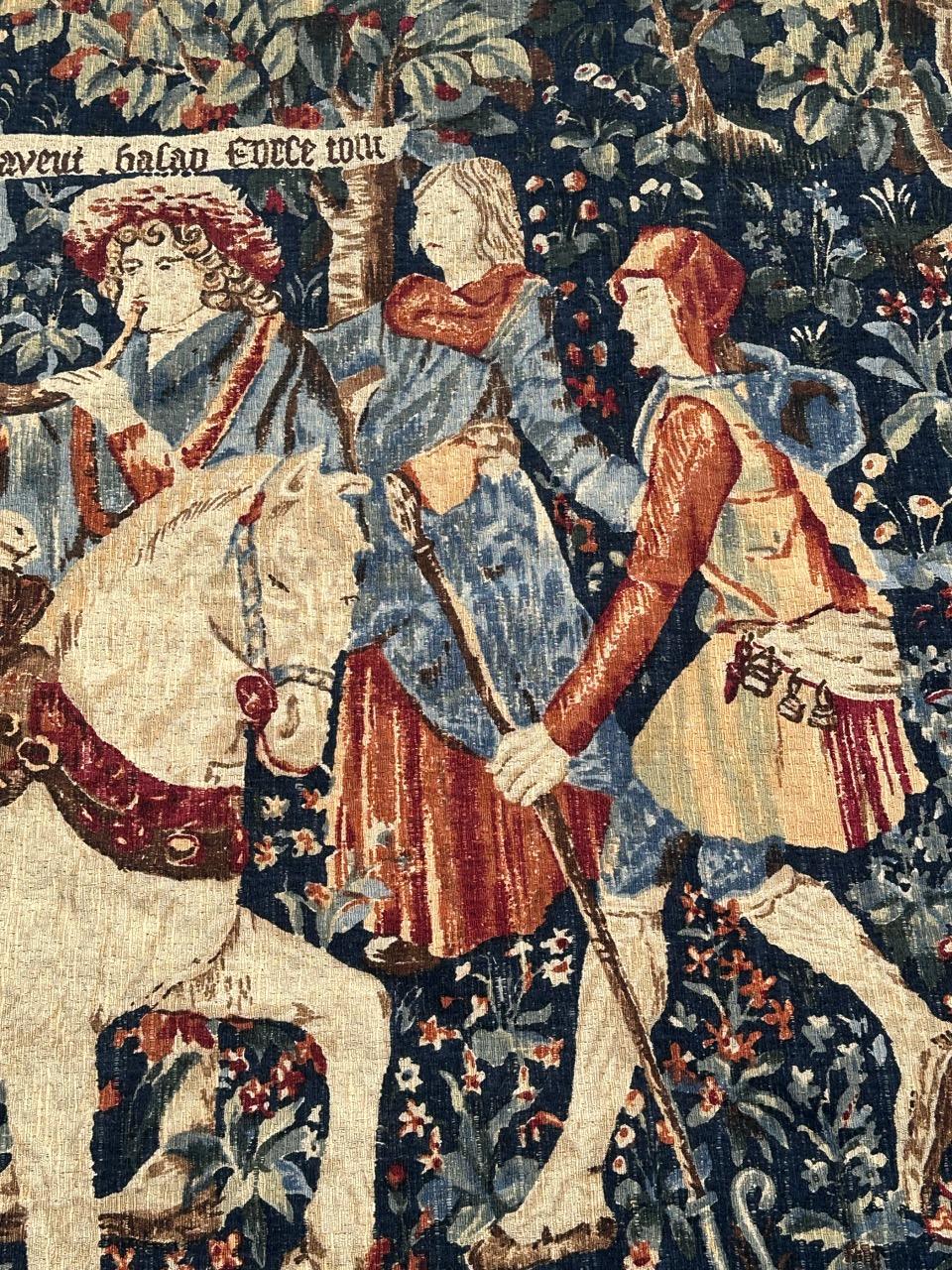 Wunderschöne Vintage Französisch Bildschirm von Hand gedruckt Tapisserie im Angebot 12
