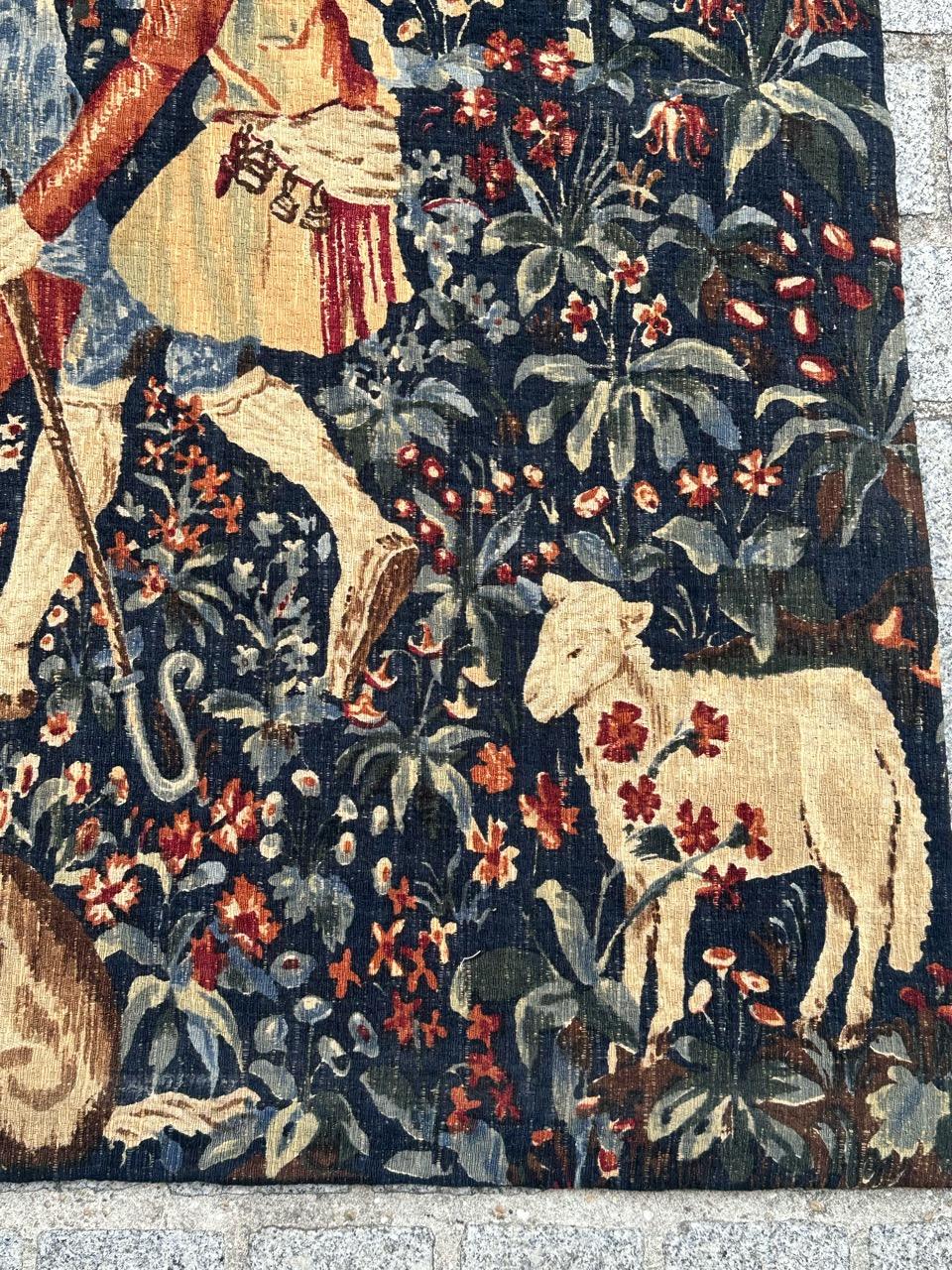 Wunderschöne Vintage Französisch Bildschirm von Hand gedruckt Tapisserie im Angebot 1