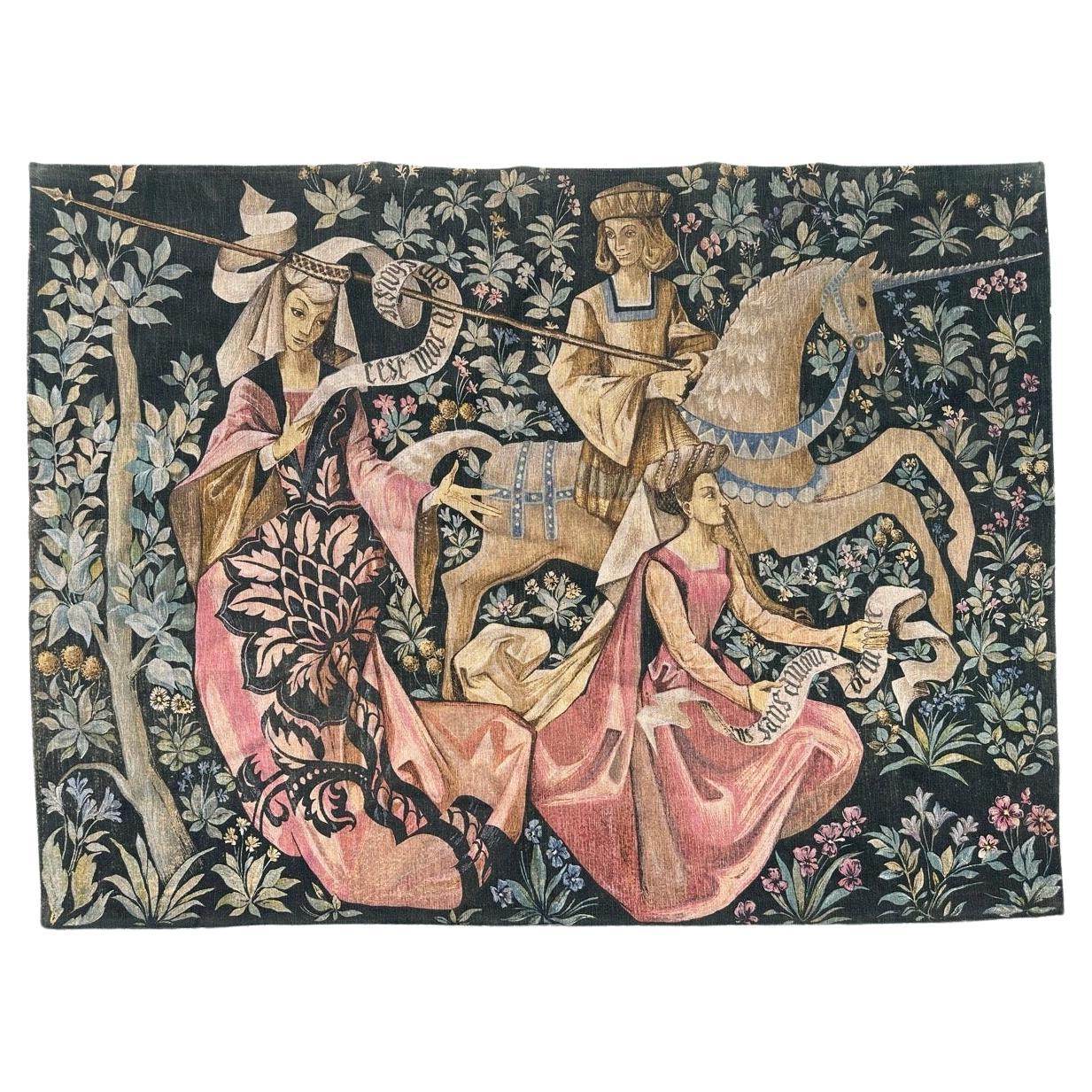 Merveilleuse tapisserie Vintage sérigraphiée à la main en France