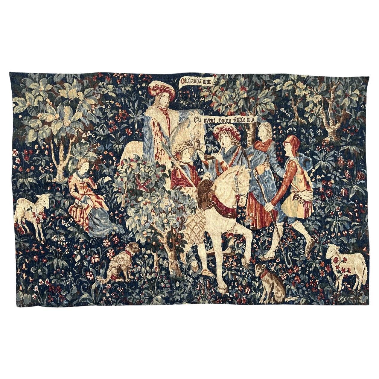 Merveilleuse tapisserie Vintage sérigraphiée à la main en France
