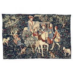 Wonderful Vintage French screen printed by hand Tapestry
