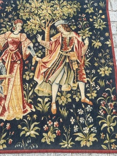 Merveilleuse tapisserie sérigraphiée à la main "concert de fontaines".