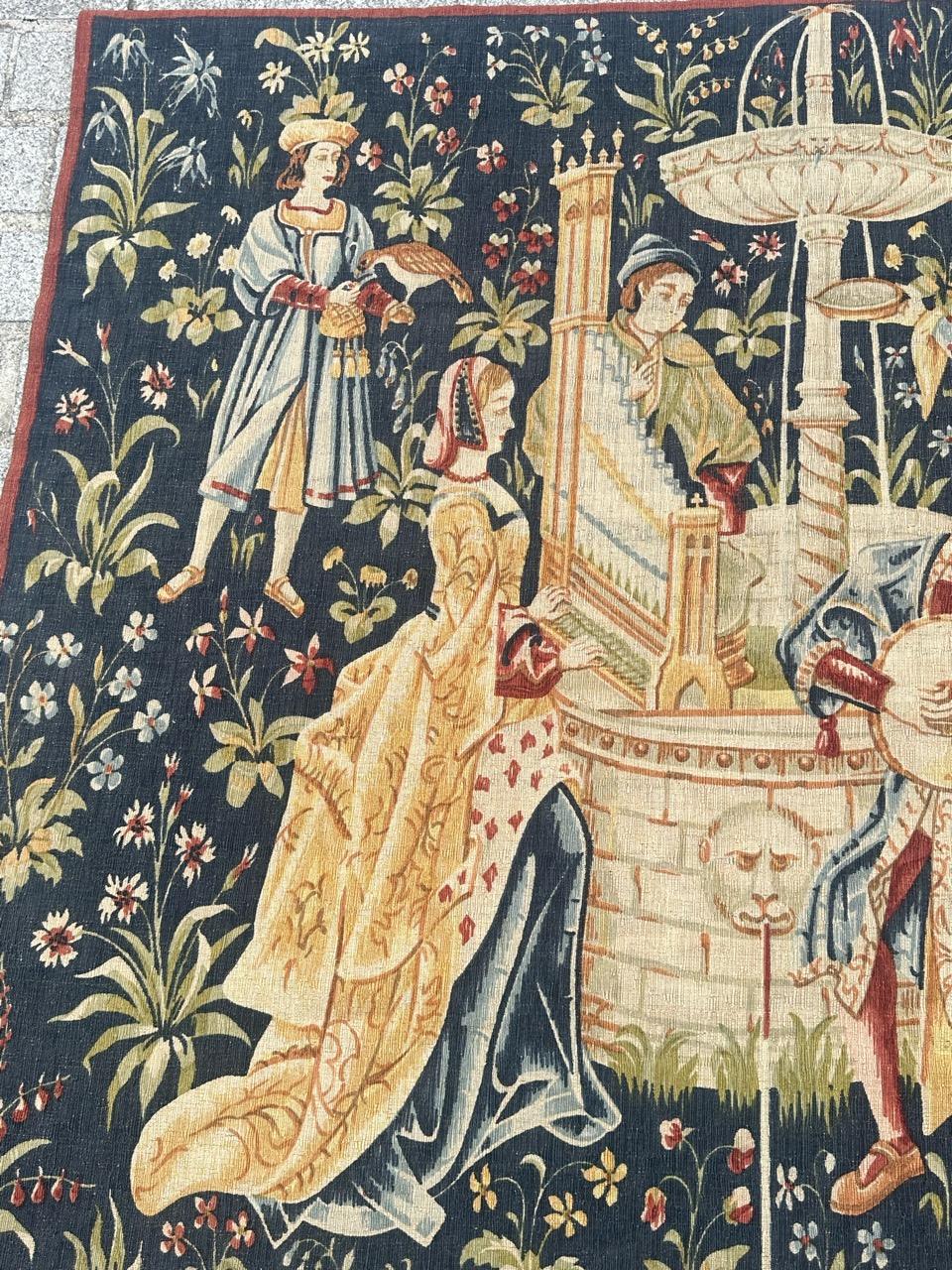 Français Merveilleuse tapisserie sérigraphiée à la main 