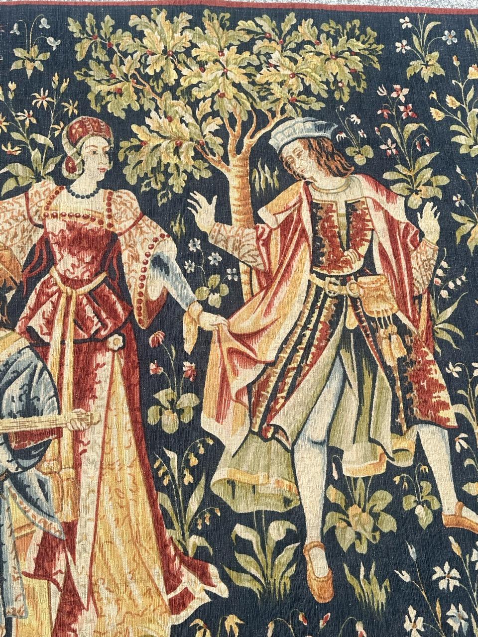 20ième siècle Merveilleuse tapisserie sérigraphiée à la main 