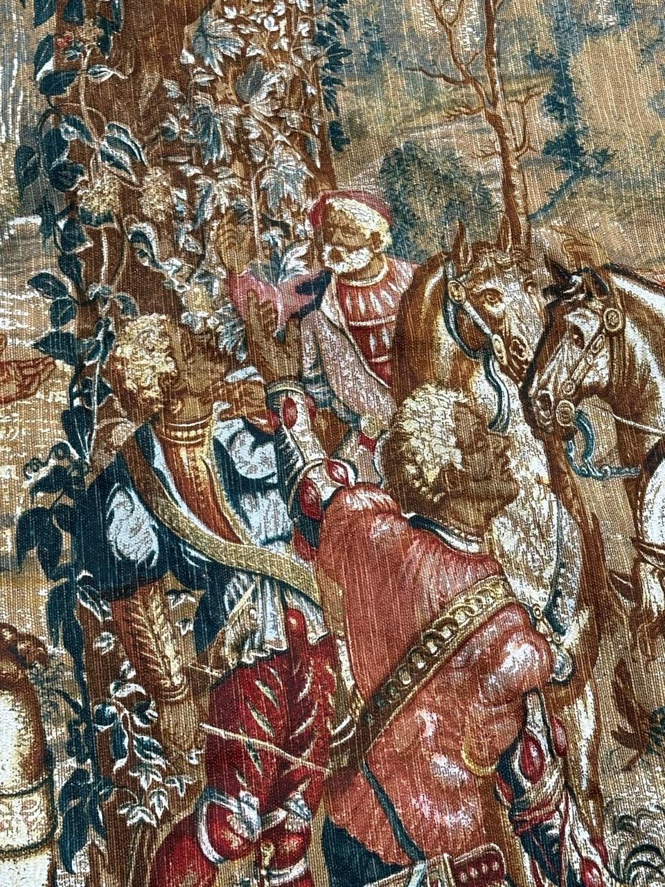 Wunderschöne Vintage Französisch Siebdruck von Hand Tapisserie 
