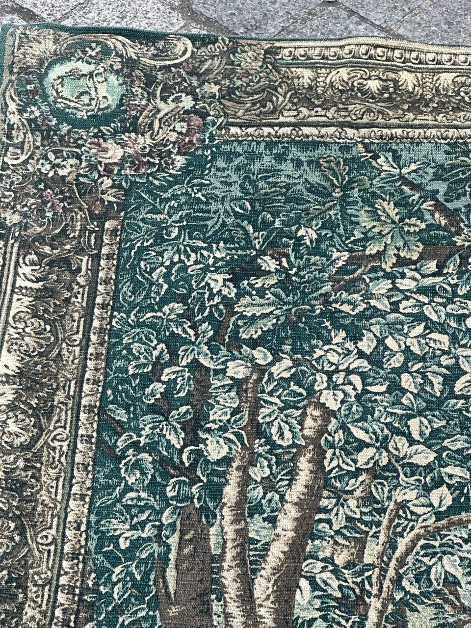 Wunderschöne Vintage Französisch Siebdruck von Hand Tapisserie 